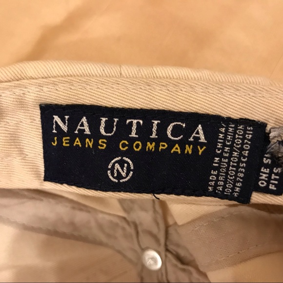 Nautica beige cotton men’s cap. - Picture 2 of 3